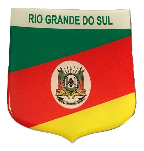 Adesivo Resinado Escudo Bandeira Estado Rio Grande Do Sul
