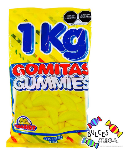 Guandy Gummies Goma Platano Amarillo Original 1kg-frescura