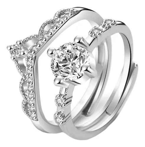Conjunto De Noiva Z Ladies Shiny Zircon Gold Moissanite 7081