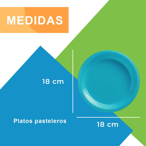 Platos Pasteleros Desechables Amscan Colores 100 Pzas Marcs1