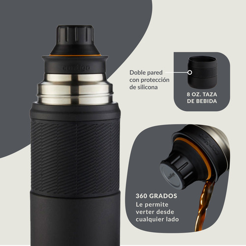 Termo Al Vacío Thermalock Negro Contigo® 739 Ml