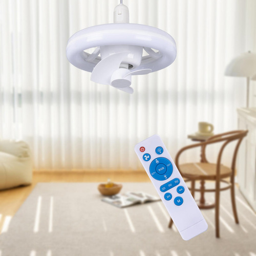 Ventilador De Techo Con Luz, Lámpara De Ventilador