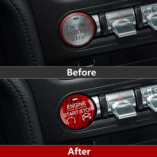 Interruptor De Encendido Fibra Carbono Real Para Ford