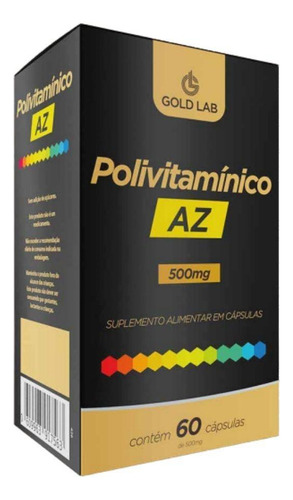 PolivitamĂnico Az 500mg Com 60 Capsulas Gold Lab