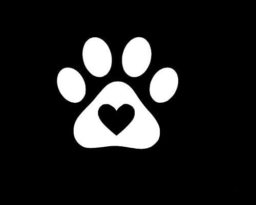 Paw Print Heart Pet Love Nok Calcomanía De Vinilo Auto...