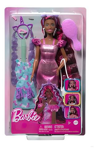 Barbie Totally Hair Cabello Arcoiris Extra Largo Ondulado