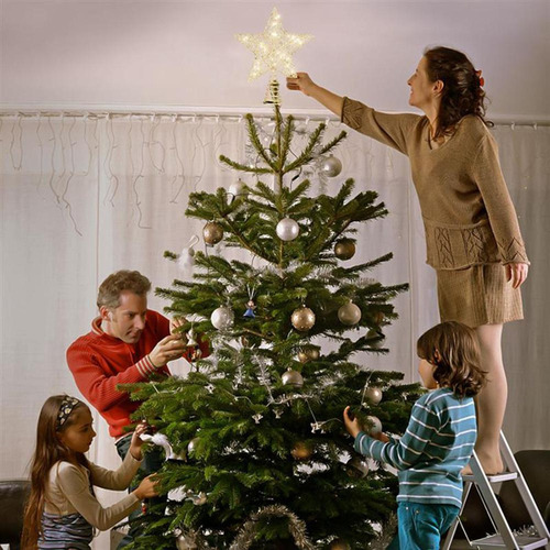 M Estrella Decorativa Para Árbol Navidad Con Guirnalda
