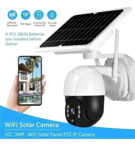 Imagen 3 de 8 de Cámara Ip Solar Seguridad Wifi Exterior Hd 1080p