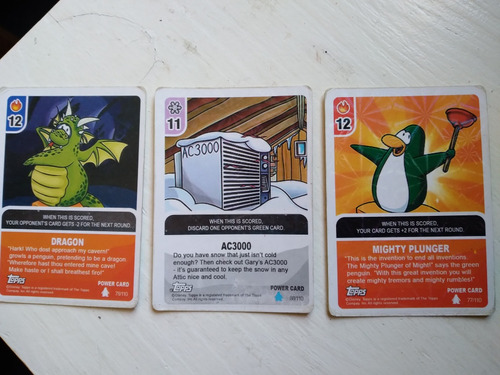 Cartas Club Pinguin Serie 110 Power Card Num77/78/88