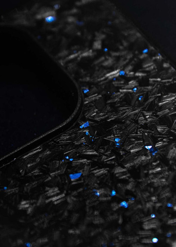 Capinha Fibra Carbono Forjad Para Iphone 13 14 15 16 Pro Max Azul Iphone 15