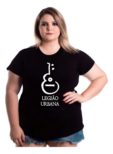 Camiseta Feminina Plus Size Legião Urbana Visco Premium C908