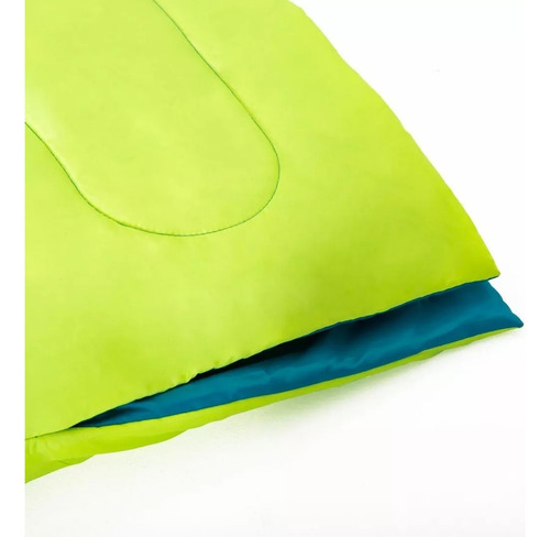 Bolsa De Dormir Acolchada 180 X 75cm Camping Con Bolso Viaje Color Agua