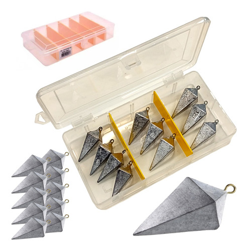 Kit 10 Chumbada Capela Pesca De Praia 100g/120g + Estojo