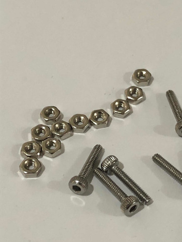 Tornillos M2x10mm Tapa Hexagonal 10 Piezas Tuerca