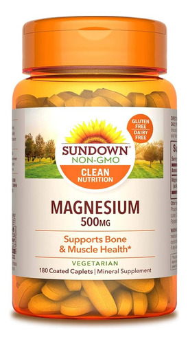 Sundown Naturals Magnesio, Magnesium 500 Mg (180 Caplets)