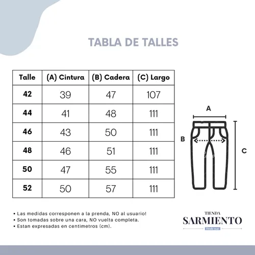Talle 42 de pantalon hotsell
