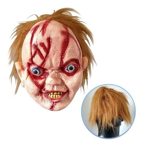 Mascara Halloween Chucky Látex Disfraz Cosplay Para Adultos | Cuotas sin  interés