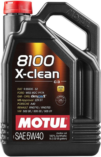 Aceite Motul 5w40 Sintetico Dexos 2  5 Litros 