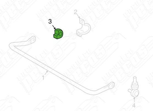 Volvo S40 2.5 T5 2004-2009 Bucha Estabilizadora Traseira