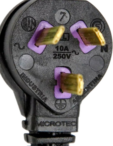 Cable Interlock Pc Power Fuente Certificado 3x1mm X 1.50mts