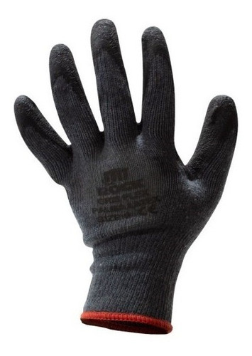 10 Pares De Guantes Rock Flex Gris Palma Latex Multiflex