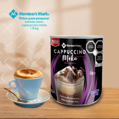 Café Capuccino Moka En Polvo 1.8kg Member's Mark Delicioso