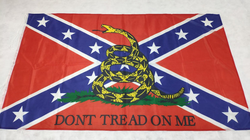 Bandera Libertaria Don't Tread On Me Confederada 90 X 60cm