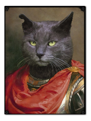 #969 - Cuadro Vintage - Gato Dibujo Poster Gatos No Chapa