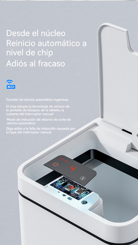 Cubo Basura De 18 L Recargable Con Sensor Inteligente Sala