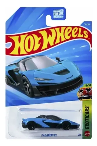 Miniatura Hot Wheels Mclaren W1 Azul Exoticars 74/250