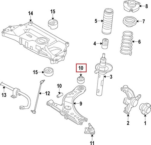 Buje Brazo Delantero Vw Beetle 11-19, Jetta 10-22 Premium