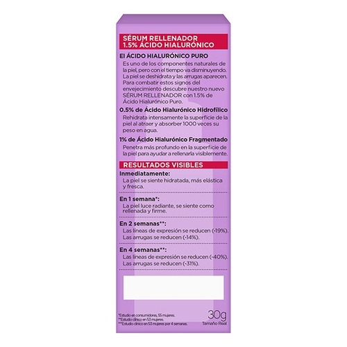 Imagen 5 de 9 de Serum Revitalift Loreal Paris Ácido Hialurónico 30ml