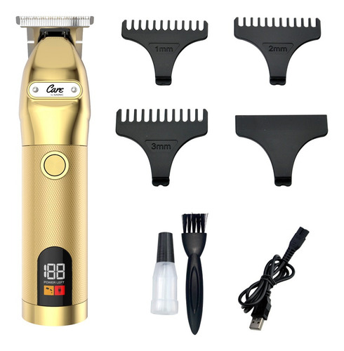 Maquinita De Pelo Electrica Gadnic Cp160 Pantalla Lcd Usb Color Dorado