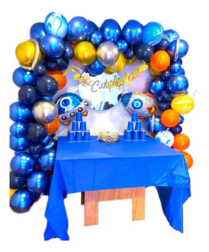 Globos Decoracion Astronauta Espacial Espacio Cumpleaños