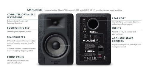 Monitor De Estudio M-audio Bx5d3 Activo Ultimo Modelo Garantia Oficial