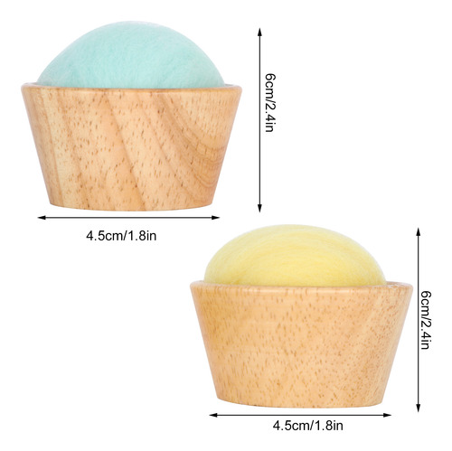 Pin Cushion, 2 Unidades, Cuenco Vertical De Madera Con Forma
