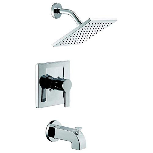 Modern Single-handle 1-spray Tub And Shower Faucet In C...