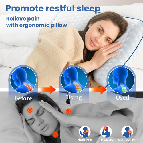 Almohadas De Espuma Viscoelástica De Gel Refrescante Para Do