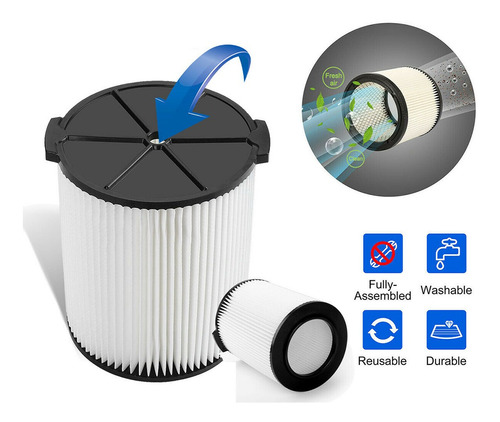 Reemplazo Estándar Del Filtro De Aspiradora Wet/seca Hepa