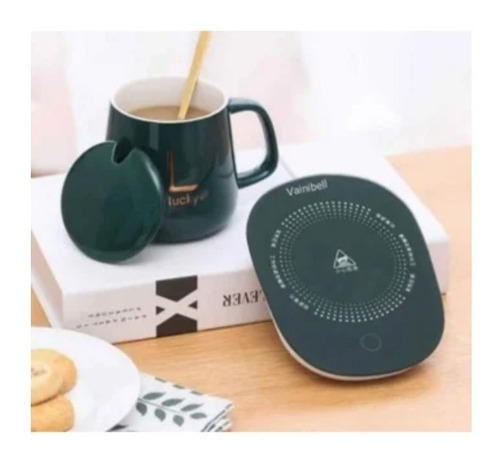 Imagen 2 de 10 de Calentador Eléctrico De Vidrio Templado Taza + Cuchara + Pad