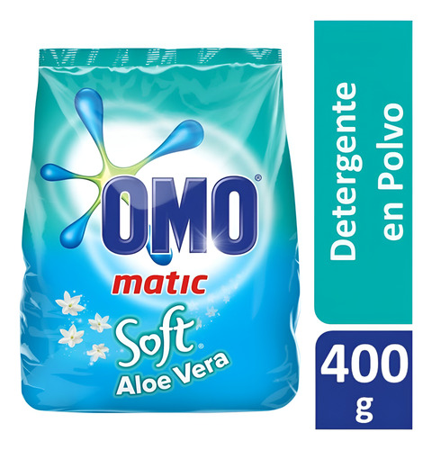 Detergente Omo Soft Con Aloe Vera En Polvo 400grs 4 Unidades