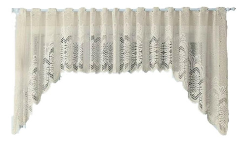 Cortina Renda Cascata 3,00 M X 1,00 Alt Arabesco Creme