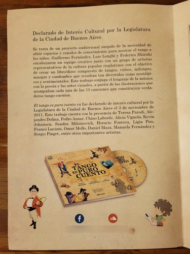 El Tango Es Puro Cuento - Libro + Cd De Tangos Para Chicos