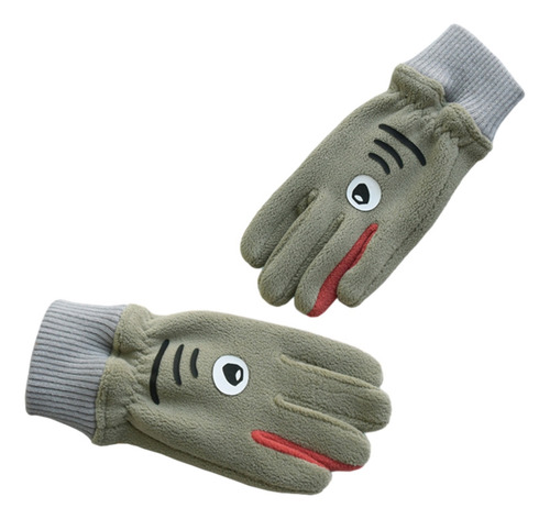 (or-1) Lindos Guantes De Invierno Con Forma De Tiburón Para