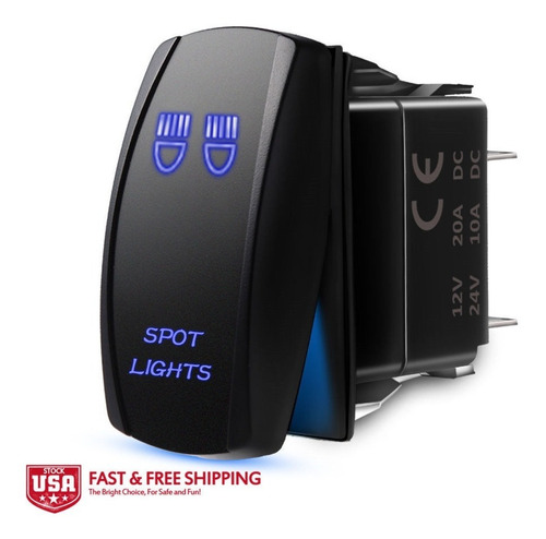 Blue Laser Rocker Switch Spot Lights Luces Led On / Off On-o