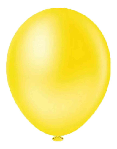 Balão Bexiga Cor Liso 8 Polegadas 20cm C/ 50 Uni. Happy Day Cor Amarelo