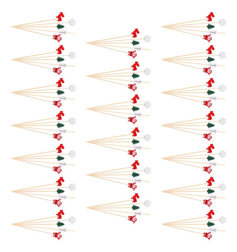 100x Selecciones De Cócteles De Navidad Brochetas De