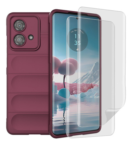 Nueva Funda Rudo Uso Silicona Para Moto Edge 40 Y Neo + 2 Mica