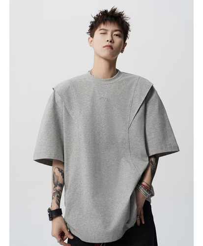 Camiseta De Moda Juvenil Con Cuello Redondo Y Manga Corta Un