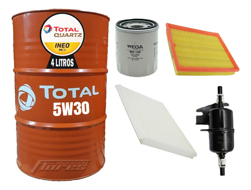 Cambio Aceite 5w30 4l + Kit Filtros Fiat Palio 1.3 1.4 1.6